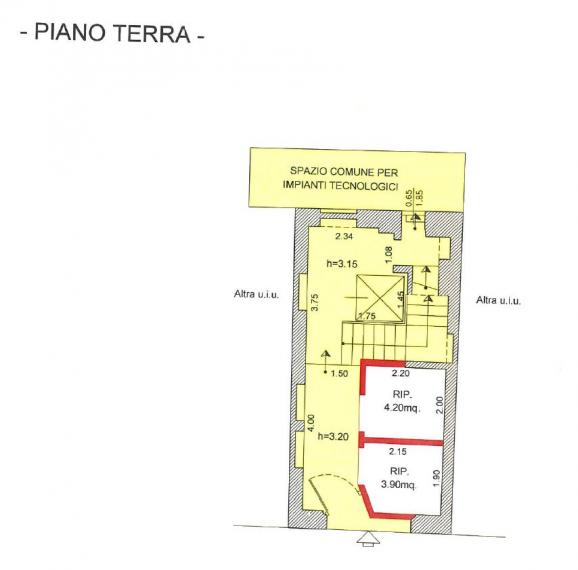Fano - zona centro - schiera centrale in vendita