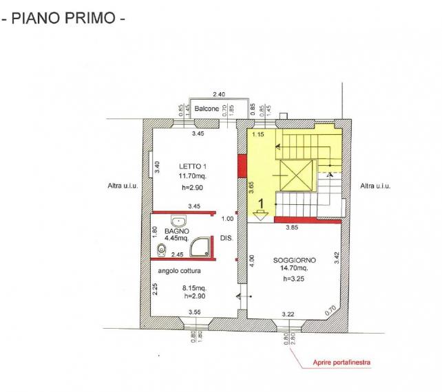 Fano - zona centro - schiera centrale in vendita
