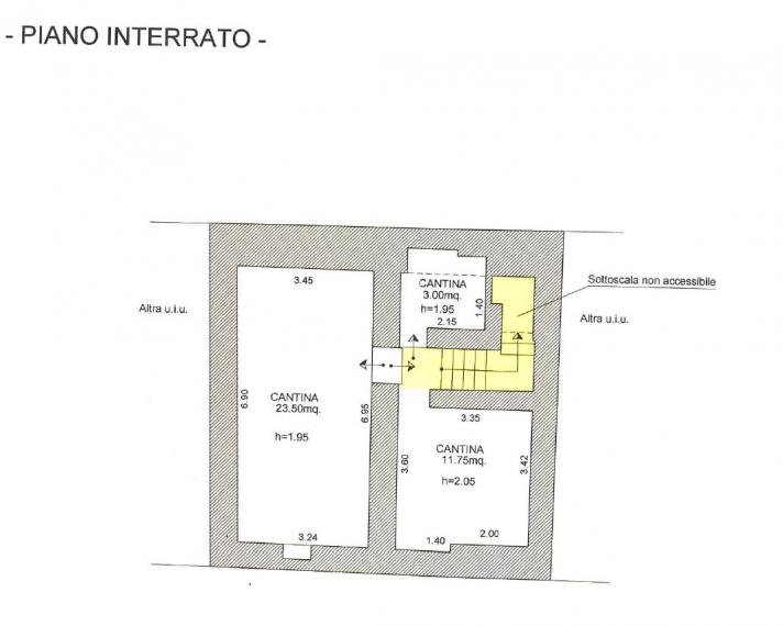 Fano - zona centro - schiera centrale in vendita